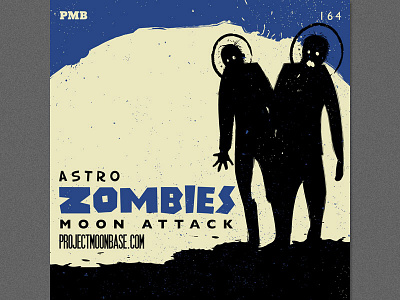 Astro Zombies Moon Attack cover illustration moon projectmoonbase zombies
