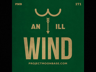 An Ill Wind cover green projectmoonbase typography wind