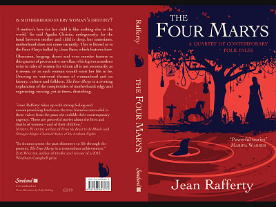 The Four Marys: A Quartet of Contemporary Folk Tales baby book cover fairytale folklore illustration mary queen of scots motherhood red saraband scottish women
