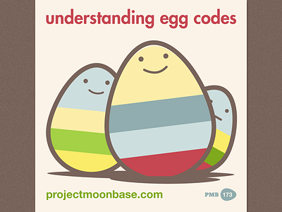 Understanding Egg Codes cover cute easter eggs illustration projectmoonbase stripes