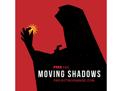 Moving Shadows abstract black figure illustration pearl red silhouette simple