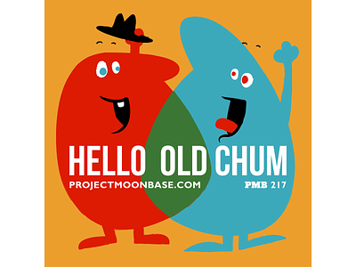 Hello Old Chum! chum diagram friends friendship gentlemen illustration overlap retro simple venn