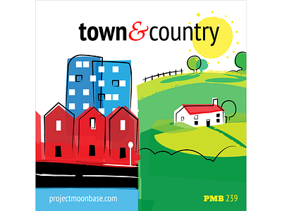town & country country illustration rural simple town urban