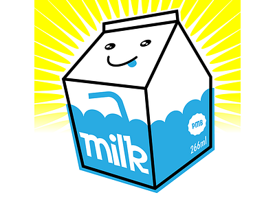 Milk blue cold cute illustration milk smile