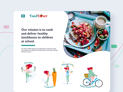 Food Lover foodwebiste graphic design illustration ui