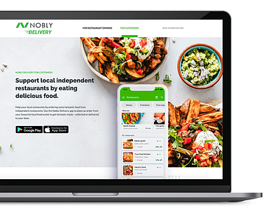 Nobly Delivery website app b2b delivery delivery app design food
