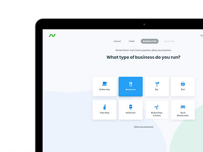 POS App Onboarding app data onboarding signup user