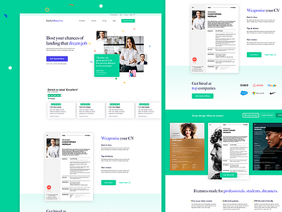 CV maker homepage clean ui uiux webdesign website