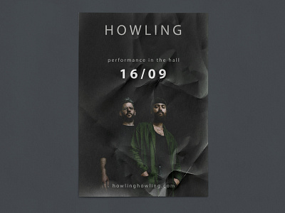 Event poster branding creative data design event howling logo minimal music performance poster typography