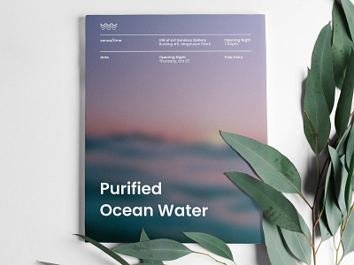 Cover for brochure art baner branding brochure cover creative design event logo minimal ocean poster typography water