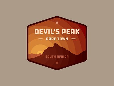 Devil's Peak Badge badge badge design illustration illustrator vector wallpaper