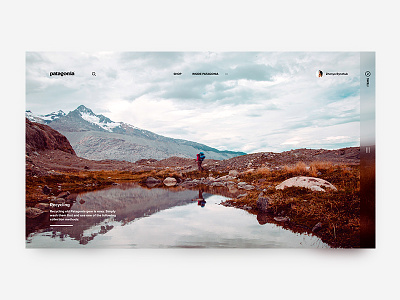Patagonia home concept concept home homepage interface outdoors patagonia ui ux