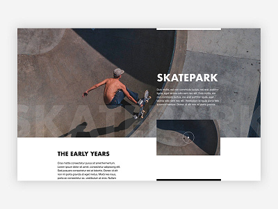 Skatepark clean cleanui home homepage simple skateboard skatepark ui