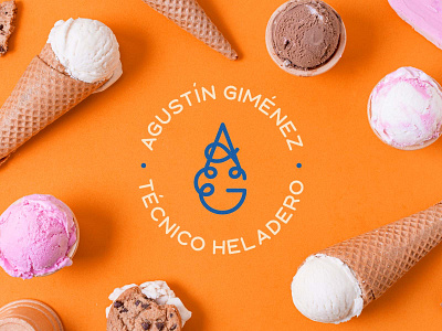 Agustín Giménez - Ice Cream Technician branding design ice cream ice cream logo identity logo logotype personal