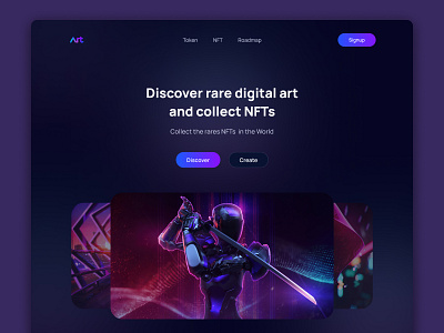 NFT Marketplace darkmode illustration minimal nft ui