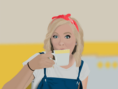 Sam coffee design graphicdesign illustration portrait realism vector