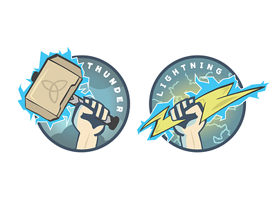 Thunder & Lightning logos