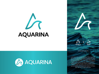 Aquarina Logo | Project Completed branding letter a logo logo minimalist minimalist logo monogram ocean logo perfume logo sea logo simple spray logo wave logo