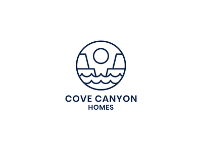 Logo Concept For Real Estate Company canyon logo design line logo logo concept logo design logos minimalist minimalist logo ocean logo real estate real estate logo simple