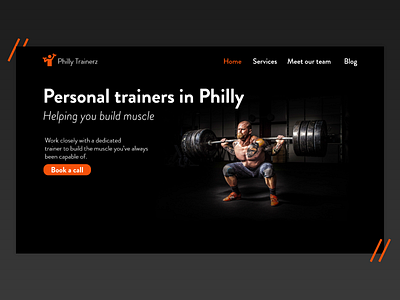 Home Page for Personal Training brand branding clean design landing minimal personal training trainer trainers training ui ui design uiux ux ux design uxui web webdesign website website design