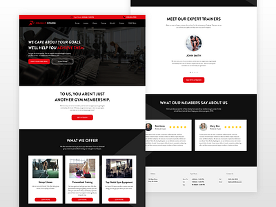 Gym Website Design branding clean design fitness gym gym website home home page home page design homepage landing page landing page design ui ux ux ui ux design web web design webdesign website