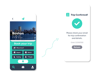 Travel Booking App Confirmation Page