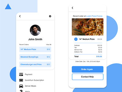 Food Delivery App Profile Page app ux delivery app delivery service food app food delivery food delivery app food delivery application food delivery profile page food delivery service food design profile page profile page app ui uiux ux ux ui ux app ux design uxdesign uxui