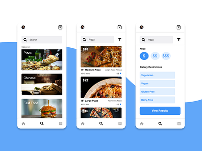 Food Delivery App Search Page