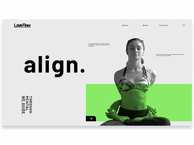 align. Yoga Studio Landing Page Design branding design figma lettering minimal portfolio ui ux web website