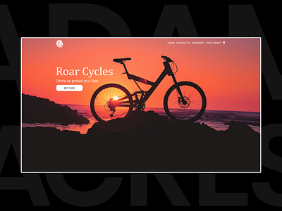 Roar Cycles - UI Landing Page Design