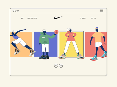 Nike Store animation app design flat illustration typography ui design uiux ux ux ui uxdesign