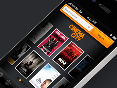 Cinema City App app gui iphone ui