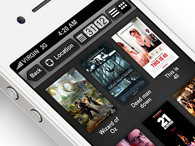 Cinema City App app cinema gui iphone movie ui ux