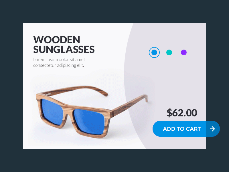 Day 002 - Product Card glasses product card product page product widget sun sunglasses