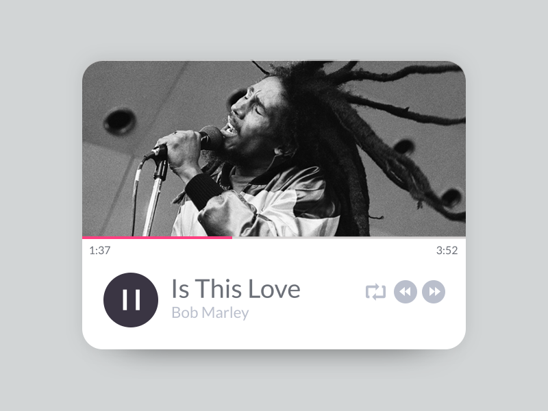 Is This Love Music Player player music music widget is this love bob marley music player