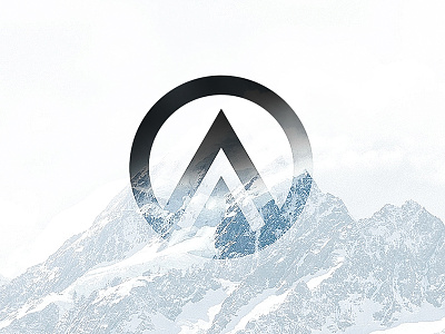 My Logo on a Snowy Mountain a logo mountain snowy