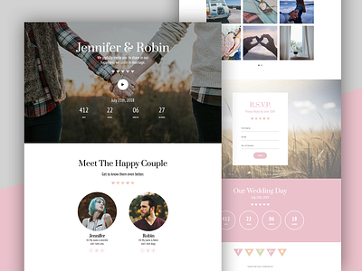 Chic Wedding Landing Page event landing page ladning page wedding