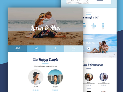 Sea Wedding Landing Page