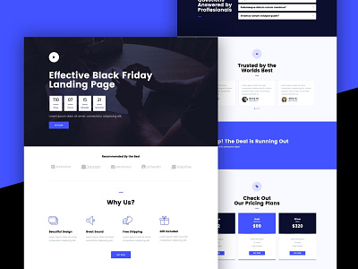 Sleek Black Friday Landing Page