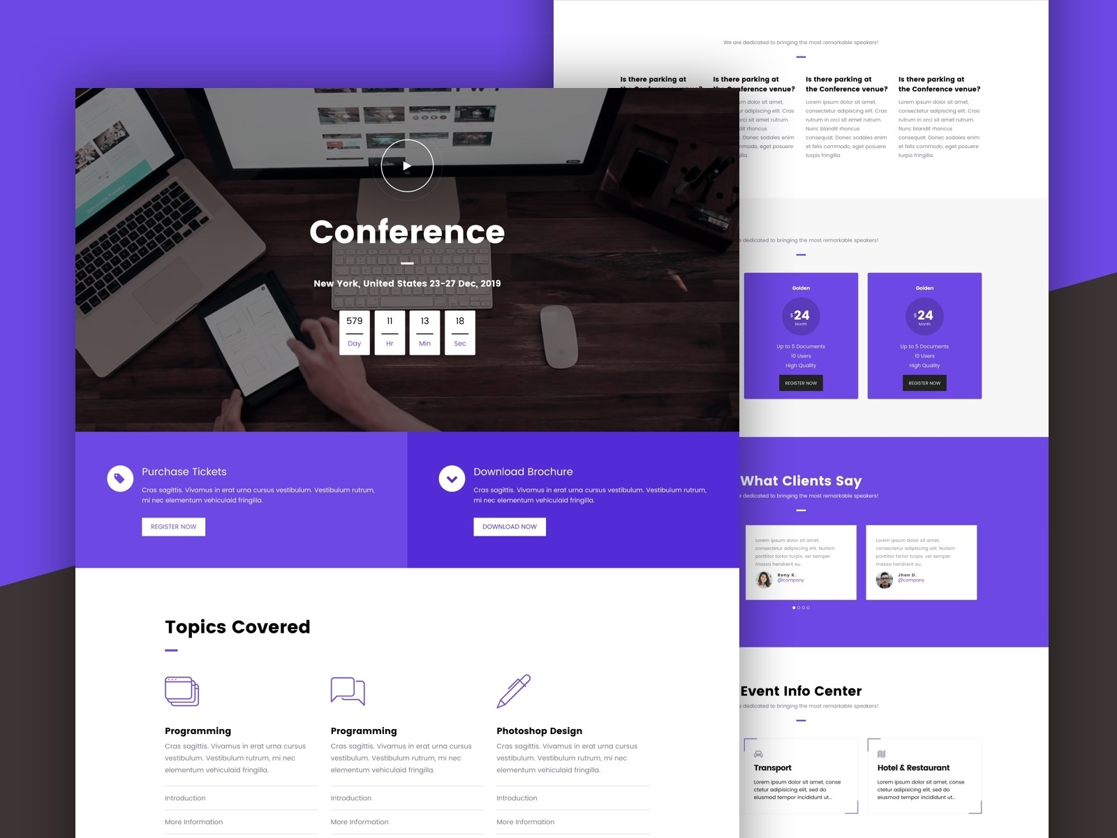 Conference Event Landing Page by Amit Keren on Dribbble