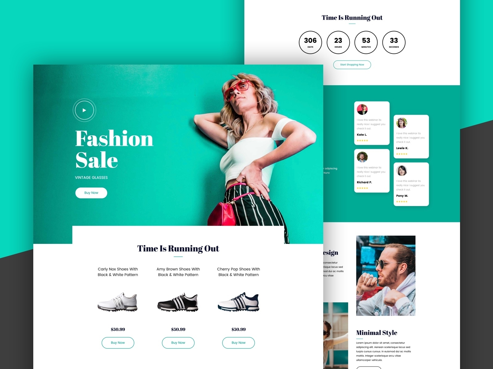 Sale Event Landing Pages by Amit Keren on Dribbble