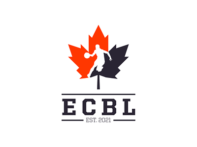 East Coast Basketball League Logo basketball basketball logo canada maple leaf