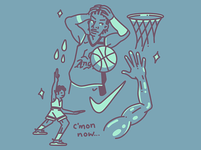 Hoopz basketball cartoon character character design design hoops illustration nba nike procreate