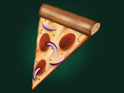 Pizza Pie cartoon digital painting food illustration pizza procreate