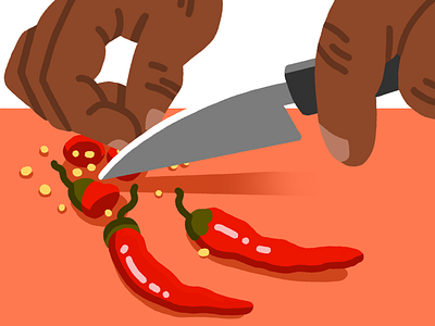 Chopped cartoon cooking illustration procreate spicy