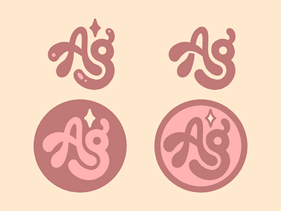 Logo cute hand lettering icon illustration logo neapolitan pink procreate sparkle typography