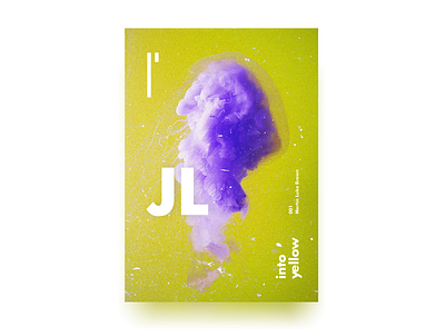 Into Yellow jellyfish minimalism posters yellow