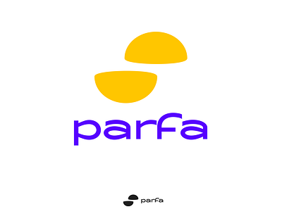 parfa abstract logo brand identity branding logo logos minimal logo parfa simple logo vivid colors yellow