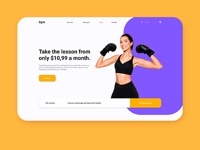 Gym adaptive design figma flat gym logo ui ux web website