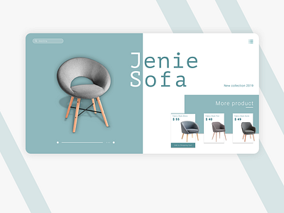 furniture design figma flat sofa ui website